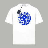 Louis Vuitton LV T-shirt 3D Letter Print on the Chest logo round Neck Short Sleeve25ss New pure cotton T Unisex T-Shirt OS Loose Fit Base Shirt Top Half Sleeve T-Shirt