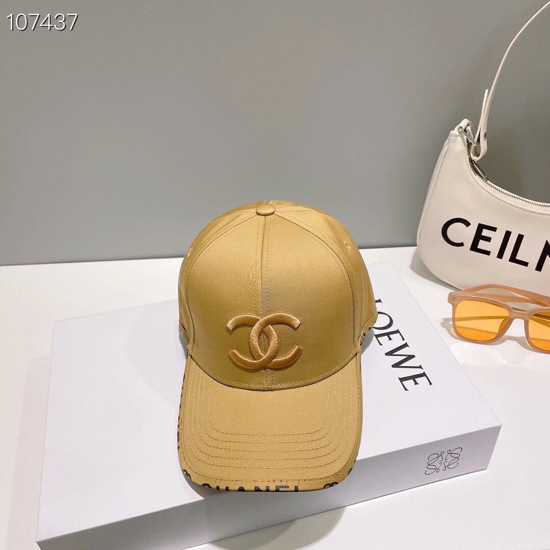 Chanel Hat High Quality】New Embroidered Baseball Cap，New，Big Brand's Same Style Super Easy to Match，Hurry up and Buy It