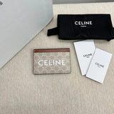 Celine Wallet Top version 【Super Original】New Retro Patterns Card Holder Wallet Short Wallet Card Holder Lady's Wallet Arc De Triomphe Wallet Card Holder