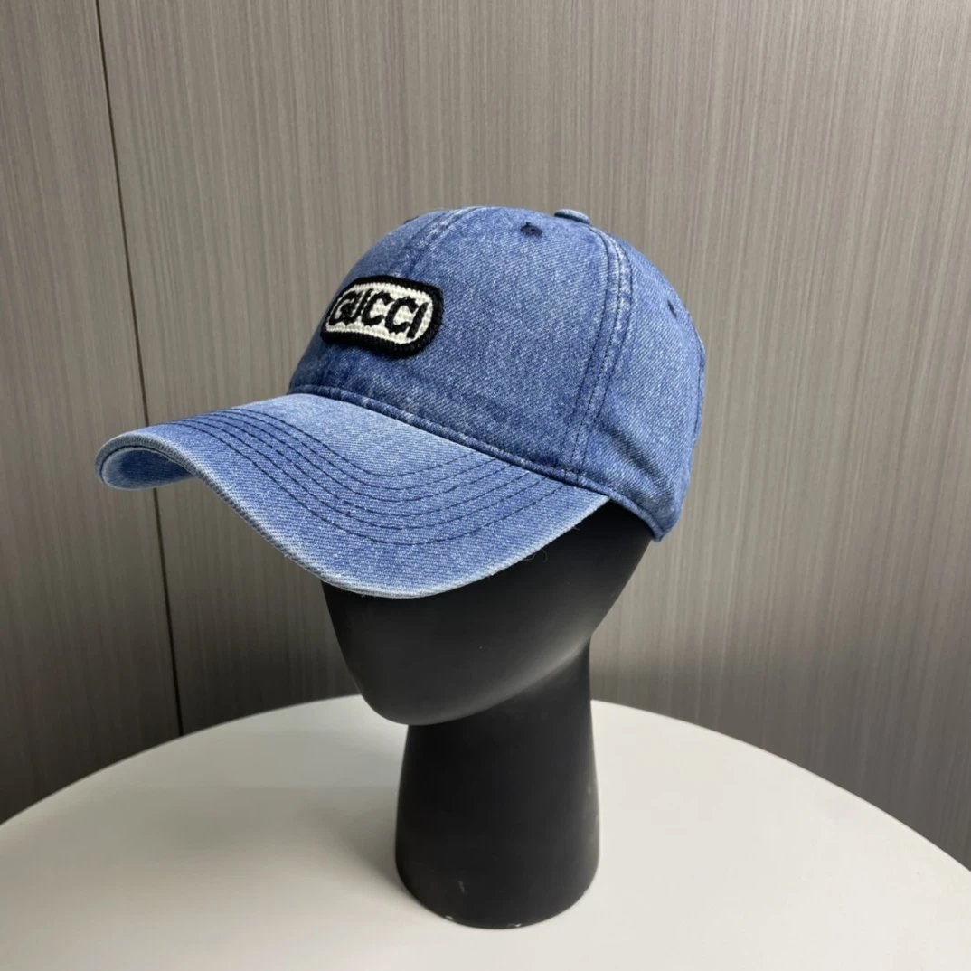 Gucci Hat Letter Embroidery logo Baseball Cap Sun Protection Visor Cap Large Head Circumference Versatile Sports Hat Slimming Face Curved Brim Unisex Couple Style