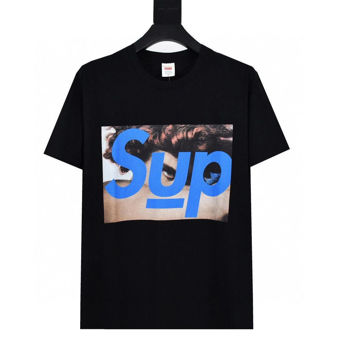 Supreme T-shirt Top Version Student Short Sleeve T T-shirt Loose Cotton T-shirt Men's and Women's Same Half Sleeve Bottoming Shirt Fashion