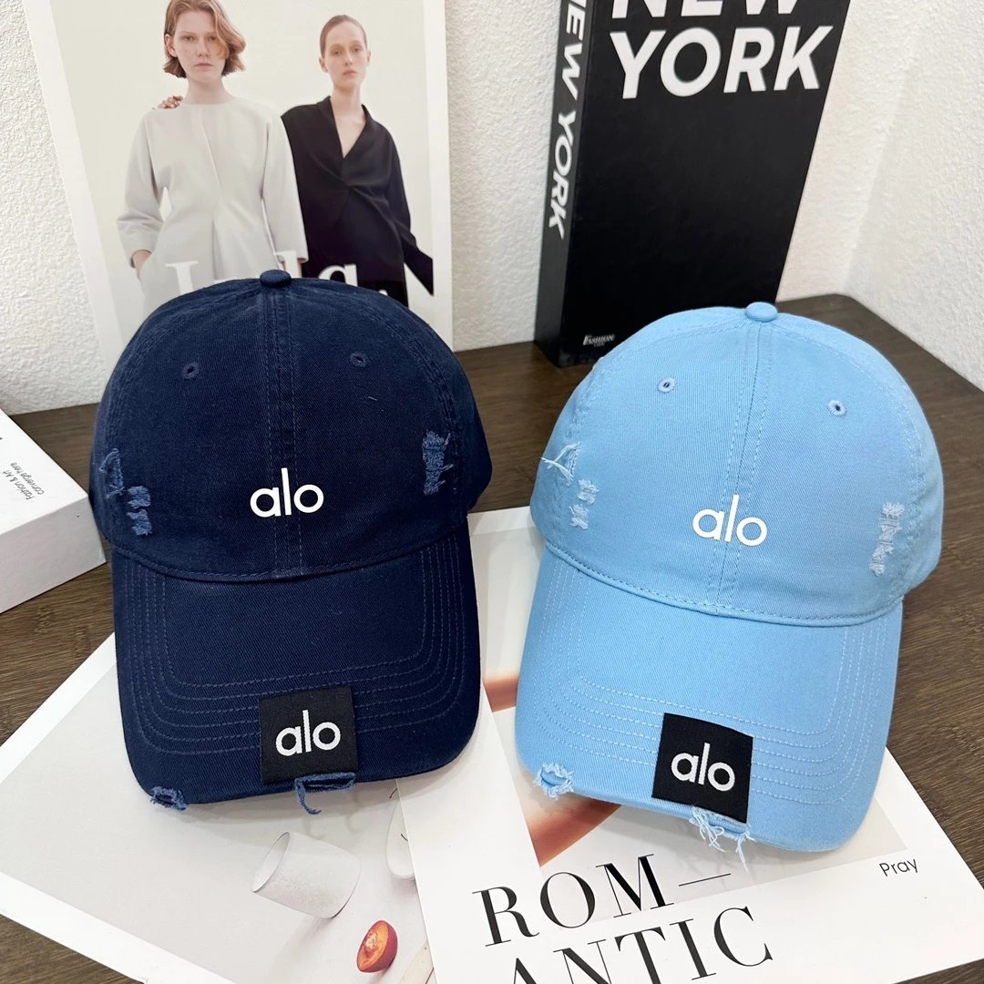 Alo Yoga Hat Classic Letters logo Baseball Cap Sunshade Sun Protection Duckbill Cap Unisex Couple Style Large Head Circumference Slimming Face Curved Brim Versatile Sports Hat