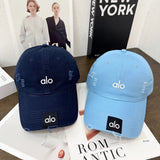 Alo Yoga Hat Classic Letters logo Baseball Cap Sunshade Sun Protection Duckbill Cap Unisex Couple Style Large Head Circumference Slimming Face Curved Brim Versatile Sports Hat