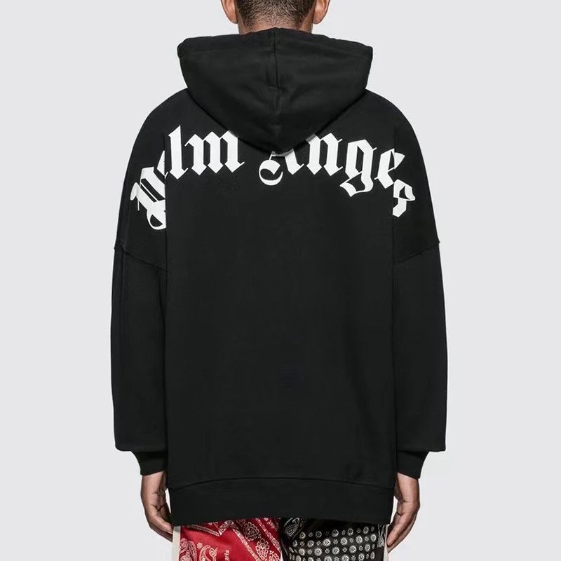 Palm Angels Hoodie Top Version Back Letters LOGO Loose Hooded Pullover Sweater