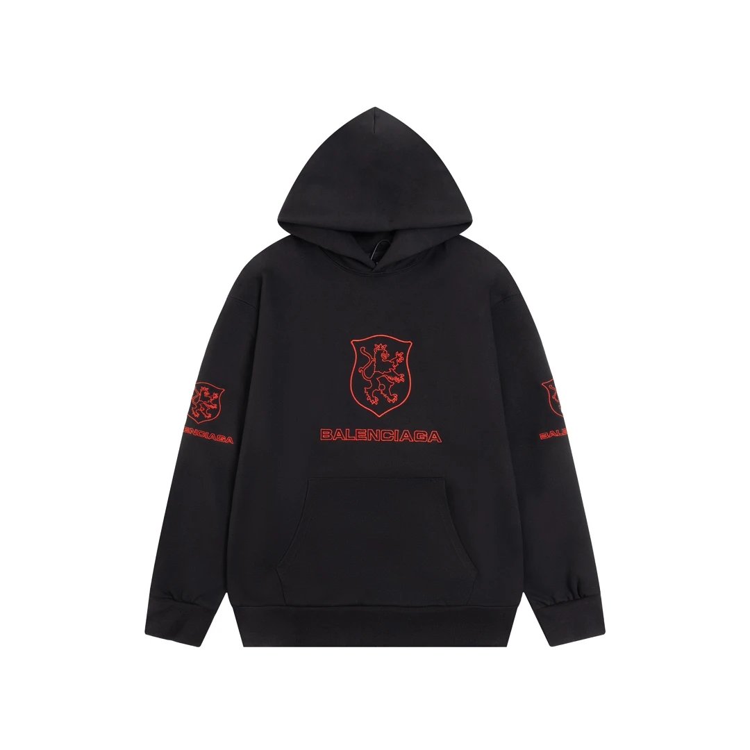 Balenciaga Hoodie Embroidered Letter Pattern Hoodie Sweatshirt Jacket Unisex Sports Casual OS Loose fit versatile style