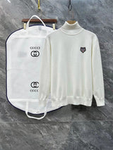 Gucci Sweater Little Tiger logo Turtleneck Sweater Coat Unisex Outerwear Long Sleeve Soft Lazy Style OS Loose fit