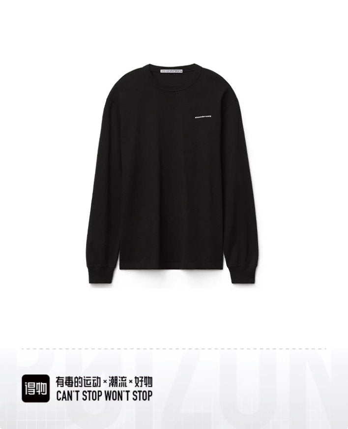 Alexander Wang Hoodie Top Version New Printed Men's and Women's Same Casual Long Sleeve T T-shirt