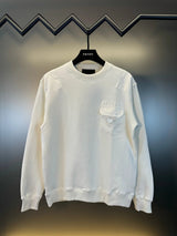 PRADA Hoodie Classic Metal Triangle Pocket logo Round Neck Sweatshirt Long Sleeve Base Shirt Jacket Top Fashion Unisex Sports Casual Loose Fit Versatile Autumn Winter New Arrival