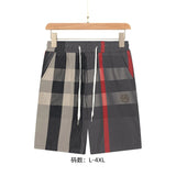 Burberry Shorts Full Print Plaid with Front Embroidery logo Five-point Shorts25ss New Drawstring Casual5Two-Piece Casual Sweatpants Summer Pants Unisex Pure Cotton Sweatpants