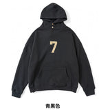 ESSENTIALS Hoodie Top Version Mainline Season 7 ABC Flocking Hooded Sweater High Street7th Trendy Hoodie Men