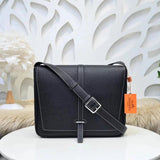 Hermes men's bag Top version Market Quality New Classic Men's Fashion Crossbody Bag Men's Casual Shoulder Bag Men's Bag First Layer Cowhide Handbag Khaki Full Leather Black Canvas Handmade Large Bag Women's Bag