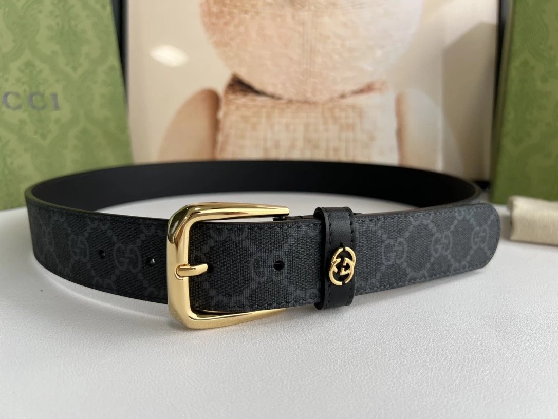 Gucci Belt Top version New Original Men's Belt Leather Belt for Men3.5Double g Belt Men's Pin Buckle Fashion Casual Original Leather Gujia Belt GG Home Pants Women's Gucci Gucci Women's Belt Ferragamo