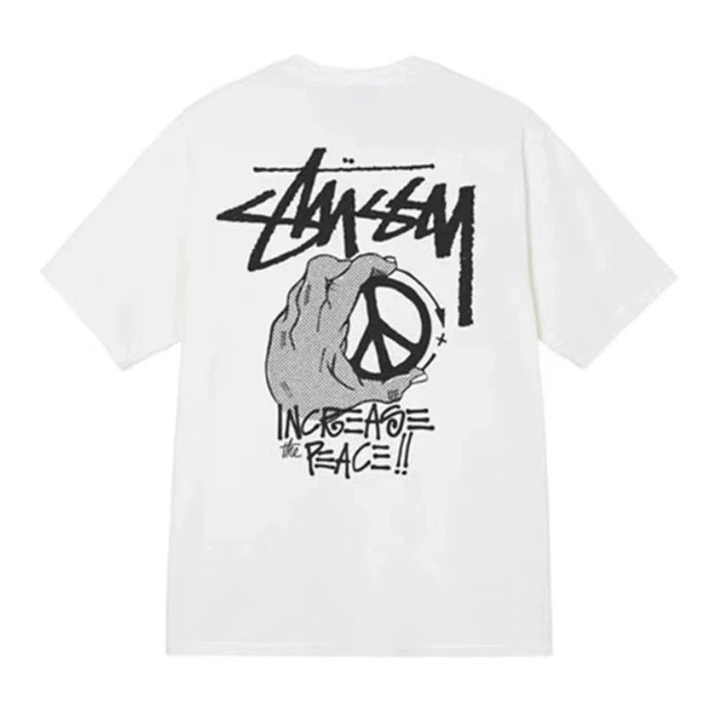 Stussy T-shirt Top Version Counter Same Style Pure Cotton Summer Men's and Women's Same Fashion Loose All-Matching2024New Short Sleeve T T-shirt