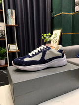 PRADA Shoes Summer in Stock Blue Flat Heel Leisure Low Top Fashion Shoes round Toe All-Matching Foreign Trade Shoes cf26