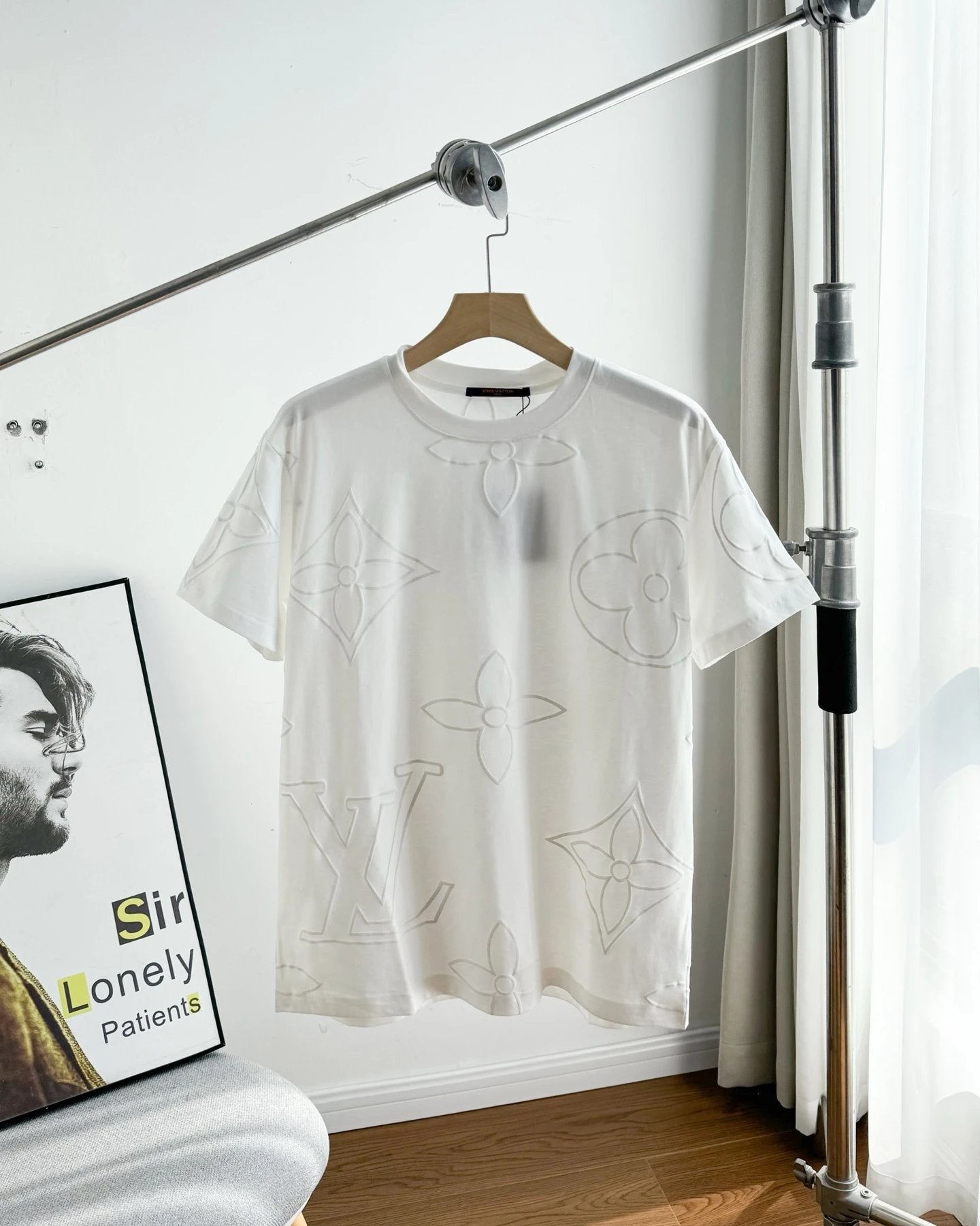 Louis Vuitton LV T-shirt Printed with Old Flowers logo round Neck Short Sleeve25ss New Pure Cotton Unisex Style T T-shirt OS Loose Fit Base Shirt Half Sleeve T-Shirt Top Half Sleeve