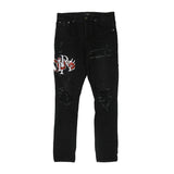 Amiri Jeans New Style Jeans Washed Ripped Embroidered Slim Fit Calf-Length High Waist Pants Unisex Long Pants