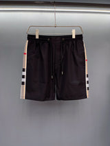Burberry Shorts Two-sided Plaid Print logo Beach Shorts25ss New Arrival Five-Point Pants Casual Trendy Brand os Loose Quick-Dry Unisex Large Shorts5Pants