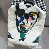 Louis Vuitton LV Sweater Intarsia Plush Crew Neck Sweater Coat Unisex Long Sleeve Soft Lazy Style OS Loose Fit Thickened Versatile Casual Wear for Both Inner and Outer Layering