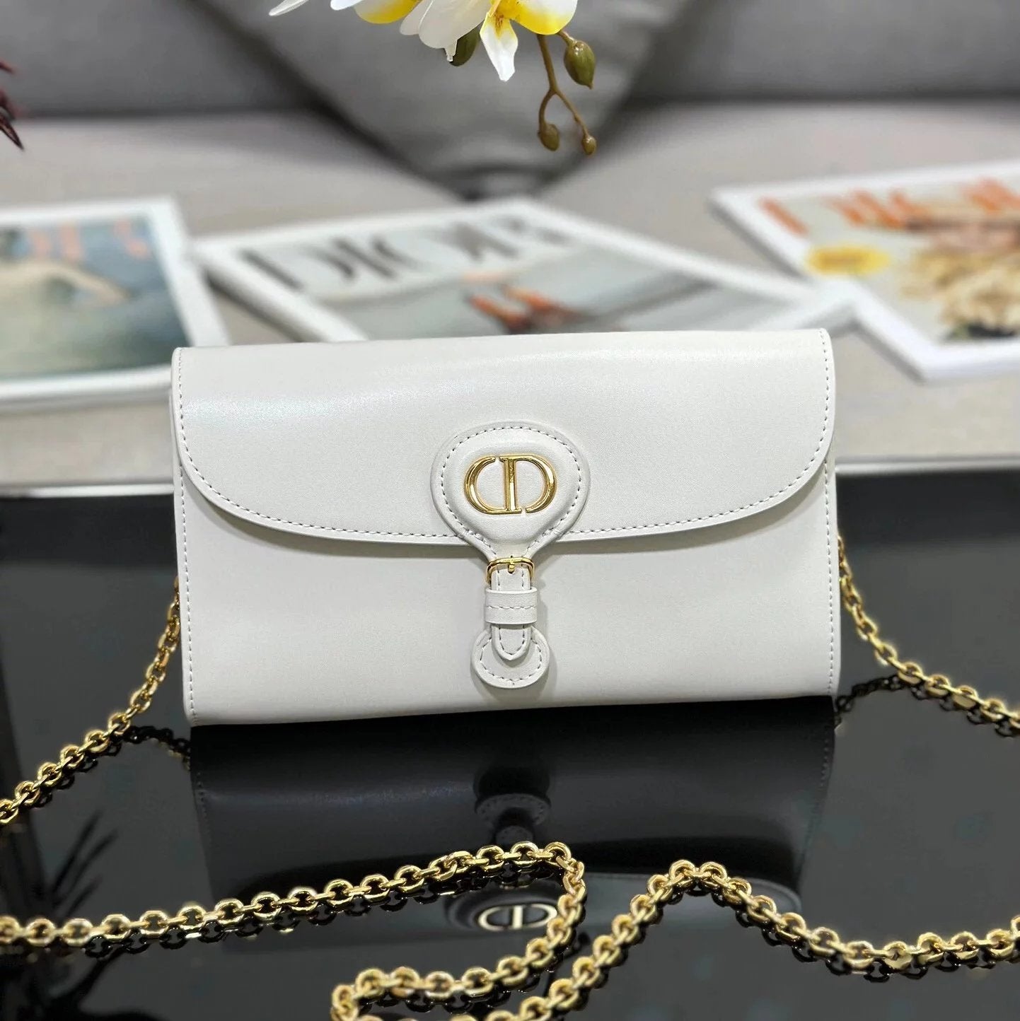 Dior Women's Bag Top version New BOBBYEAST-WEST Chain Bag Handbag Shoulder Bag Messenger Bag Handbag Clutch Women's Bag