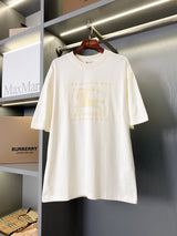 Burberry T-shirt Micro Logo 3D Knight Print logo round Neck Short Sleeve25ss New pure cotton T Unisex T-Shirt OS Loose Fit Base Shirt Top Half Sleeve T-Shirt