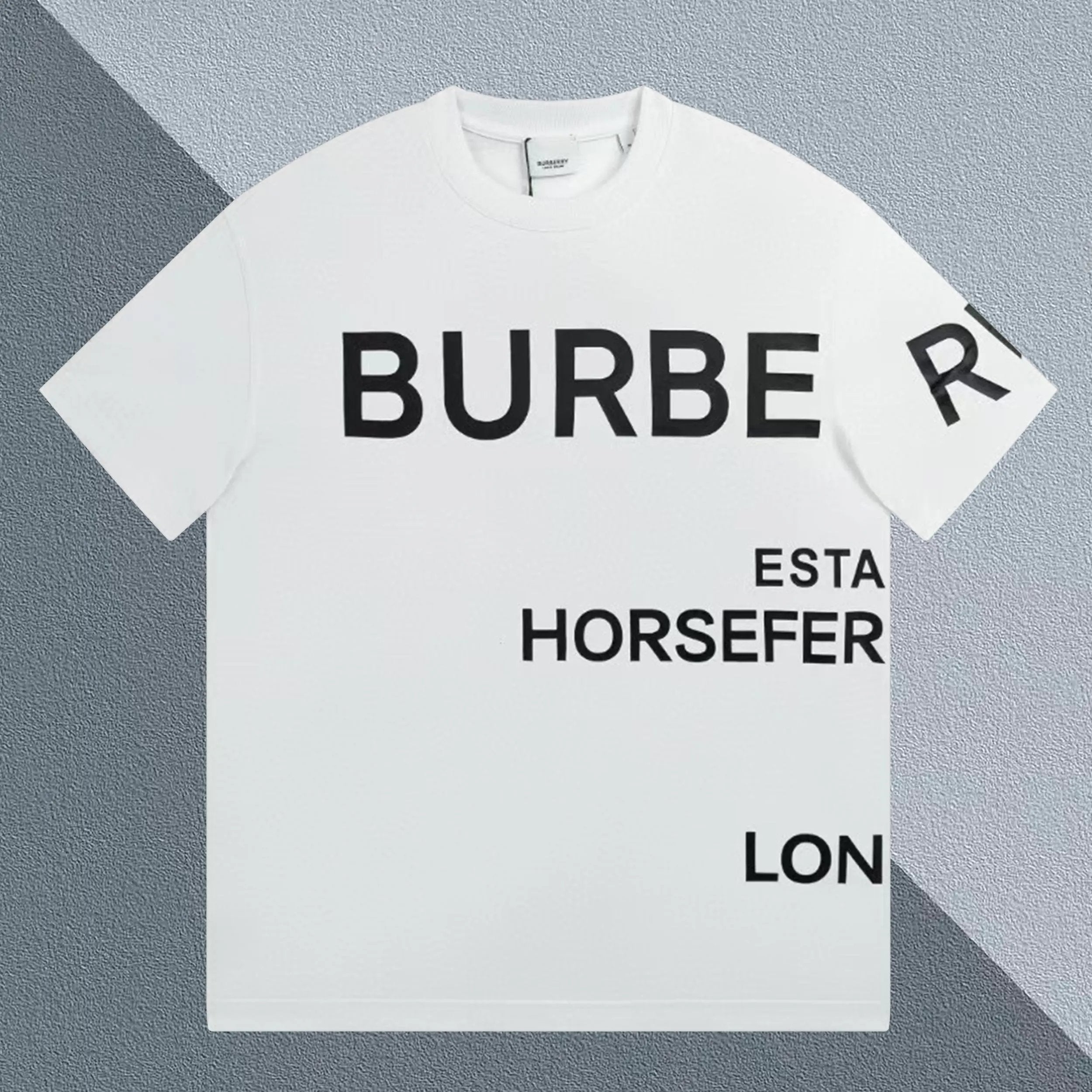 Burberry T-shirt Horseferry Puff print logo round Neck Short Sleeve25ss New Pure Cotton Unisex Style T T-shirt OS Loose Fit Base Shirt Short Sleeve T-Shirt Top