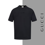 Gucci T-shirt Chest Letter Burnt Flower Embroidery logo round Neck Short Sleeve25ss New Pure Cotton Unisex Style T T-shirt OS Loose Fit Base Shirt Half Sleeve T-Shirt Top Half Sleeve