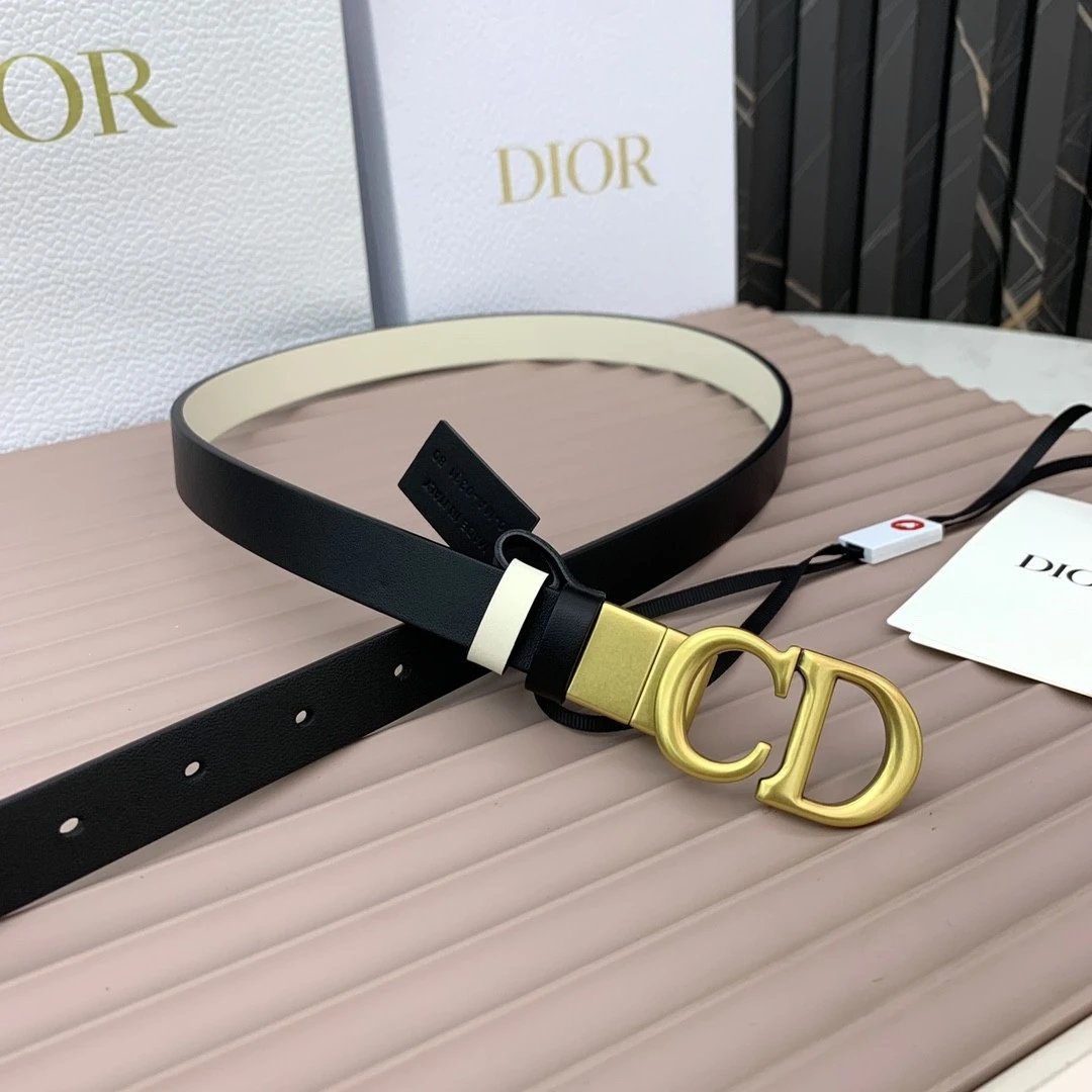 Dior Belt Top version Original Order Belt Genuine Cattlehide Leather Surface Belt Women's Belt Double-Sided Head Layer Cowhide Universal Business Women's Belt Women's Business Casual Belt Belt Women's High-End Belt2.0cm