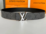 Louis Vuitton LV Belt Top version 【Counter Quality】The Most New Belt4.0cm Men's Belt Metal Buckle Men's Leather Belt with Classic Presbyopic Checkered Belt with Genuine Goods Packaging No Problem in and out of the Counter Versatile Casual Fashion Formal W