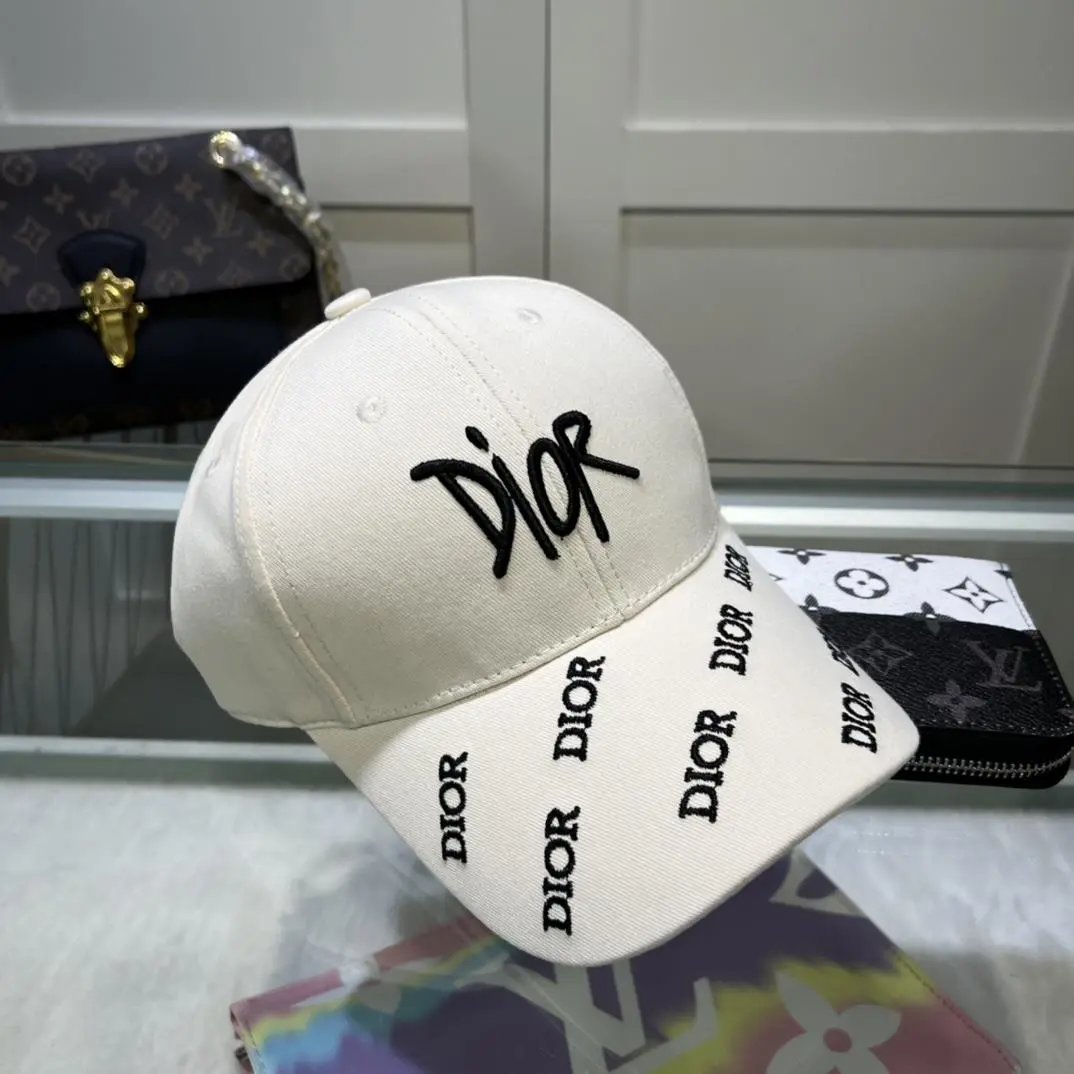 Dior Hat Classic24New Letters logo Embroidered Sun Protection Hat Dome Casual Women's Sunshade Baseball Cap