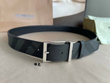 Burberry Belt Top version 【Original Custom】Original New Men's Leather Belt Width3.5cm Double-Sided Imported First Layer Calfskin Full Grain Leather Genuine Goods Quality Original Letter Rotating Buckle Counter Full Set Gift Box Packaging B Home Belt Zegna