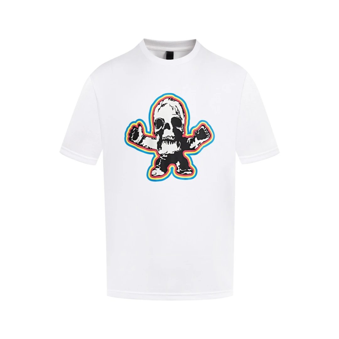 Chrome Hearts T-shirt Chest Artistic Pattern Print logo round Neck Short Sleeve25ss New pure cotton T Unisex T-Shirt OS Loose Fit Base Shirt Top Half Sleeve T-Shirt