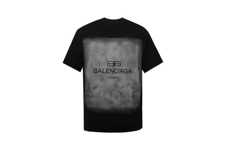 Balenciaga T-shirt Gradient Letters logo Printed Crew Neck Short Sleeve Pure Cotton T Unisex T-Shirt OS Loose Fit Base Shirt Summer New Casual Simple T-Shirt