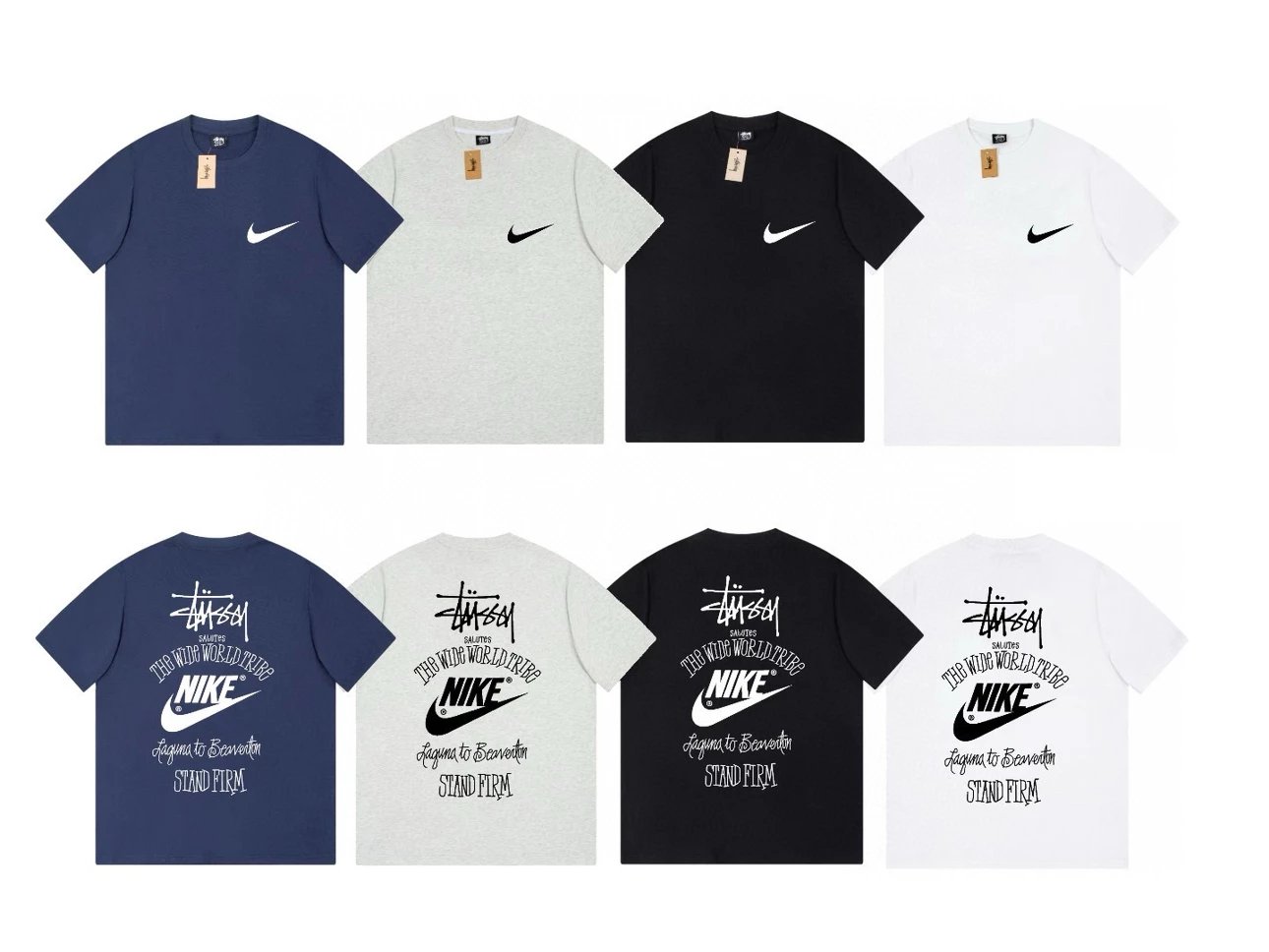 Stussy T-shirt Top Version Counter Same Style Pure Cotton Summer Men's and Women's Same Fashion Loose All-Matching2024New Short Sleeve T T-shirt