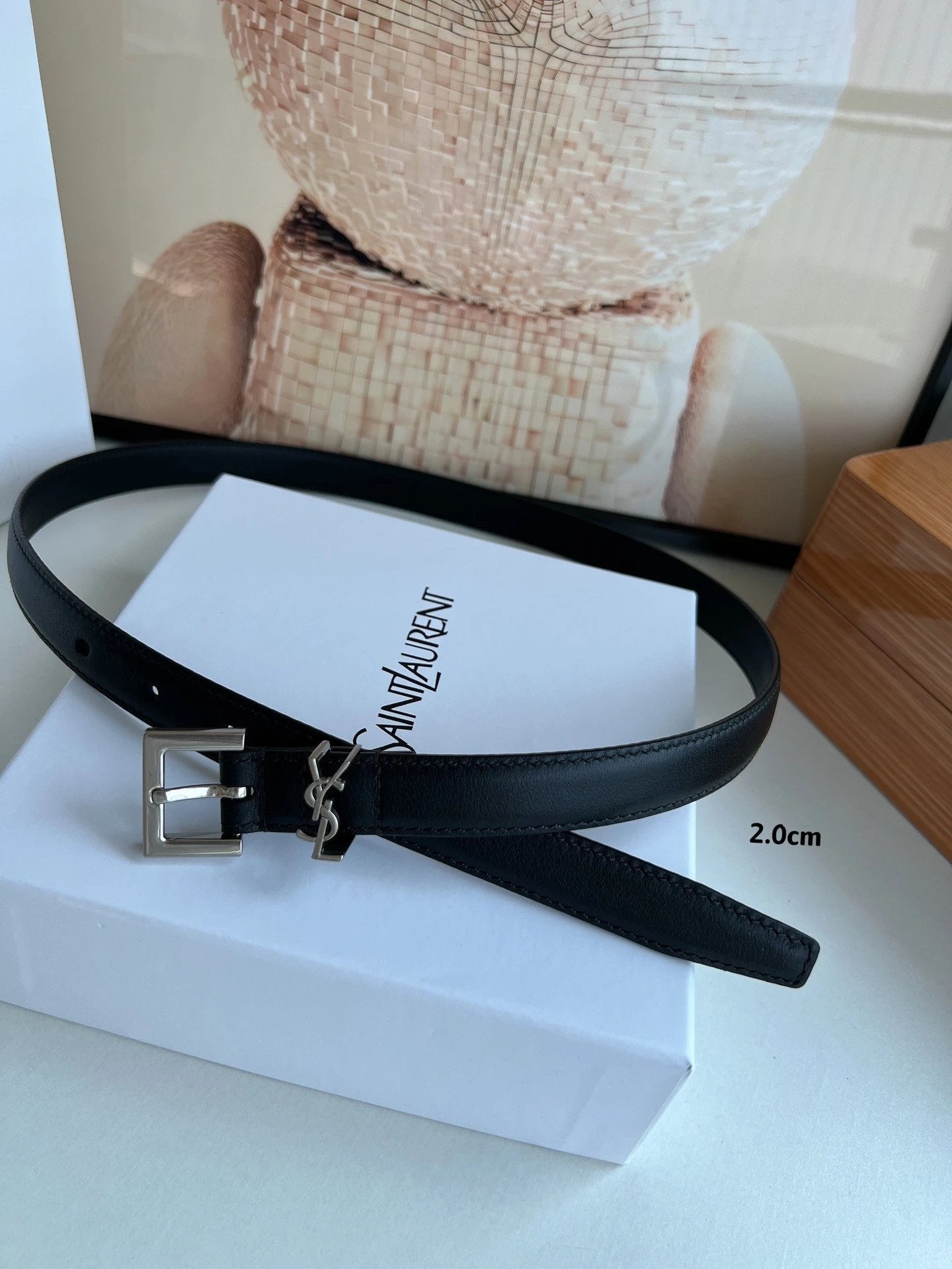 YSL Belt Top version High Quality Belt Female First Layer Cow Leather Belt2.03.0Women's Belt Calfskin High-Grade Pure Leather Belt Men and Women Business Casual Belt Belt Women's Belt