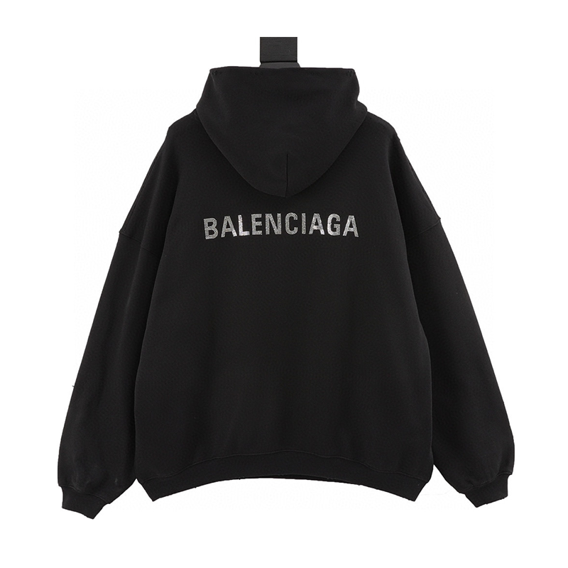 Balenciaga Hoodie Rhinestone Female Hooded Sweater for Men and Women