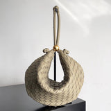 Bottega Veneta Women's Bag Top version 【Version Original Leather】Free Counter Packaging2022New TurnBagBottegaVeneta Golden ball jodie Underarm bag hobo Bag Ingot Bag Golden Balls Adjustable Buckle Brand New Woven Bag Women's Bag Golden Balls Bag Metal Bea