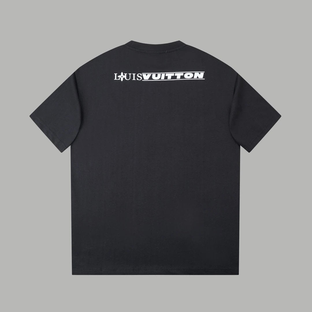 Louis Vuitton LV T-shirt Front and Rear Letter Printing logo round Neck Short Sleeve25ss New Pure Cotton Unisex Style T T-shirt OS Loose Fit Base Shirt Top Half Sleeve T-Shirt