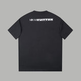 Louis Vuitton LV T-shirt Front and Rear Letter Printing logo round Neck Short Sleeve25ss New Pure Cotton Unisex Style T T-shirt OS Loose Fit Base Shirt Top Half Sleeve T-Shirt