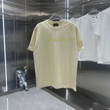 Gucci T-shirt Unique Chest Print logo round Neck Short Sleeve25ss New Pure Cotton Unisex Style T T-shirt OS Loose Fit Base Shirt Top Half Sleeve T-Shirt