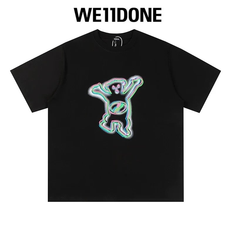 We11done T-shirt Top Spring and Summer New Large Letter Bullet Screen LOGO Simple Short Sleeve T T-shirt Loose Fashion Brand