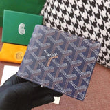 Goyard Bag Top version Tax-Free Classic Short Folding Wallet Men's Wallet Short Wallet Men's and Women's Same Coin Purse Card Holder