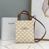 Celine women's bag Top version 【Level Surrogate Shopping】New TriompheMiniTote Tote Arc De Triomphe cabas Presbyopic Tote Vertical Mini Phone Bag Medium Presbyopic Portable Shopping Bag Shoulder Bag Messenger Bag Selin Women's Bag Men's Bag191542194372
