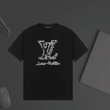 Louis Vuitton LV T-shirt Chest Letter Print logo round Neck Short Sleeve25ss New Pure Cotton Unisex Style T T-shirt OS Loose Fit Base Shirt Half Sleeve T-Shirt Top Half Sleeve
