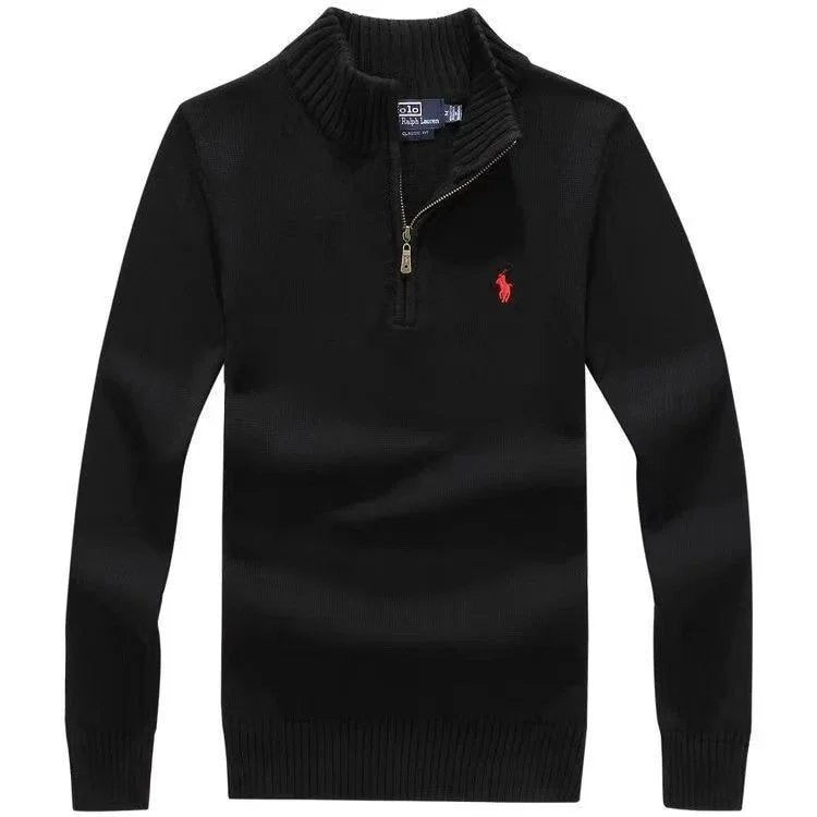 Ralph Lauren Sweater Knitwear round Neck Pullover Men's Bottoming Casual Winter Thickened New Sweater Zipper