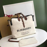 Burberry Women's Bag Top version Canvas Shopping Bag Original Order TheBelt Mini Top Handbag Women's Bag Large Capacity Totes Shoulder Bag Women's Bag