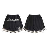 Louis Vuitton LV Shorts Front Body Large Letter Embroidery logo Five-point Shorts25ss New Drawstring Casual Summer Pants American Style5Two-in-One Casual Sweatpants for Men and Women, Pure Cotton Joggers