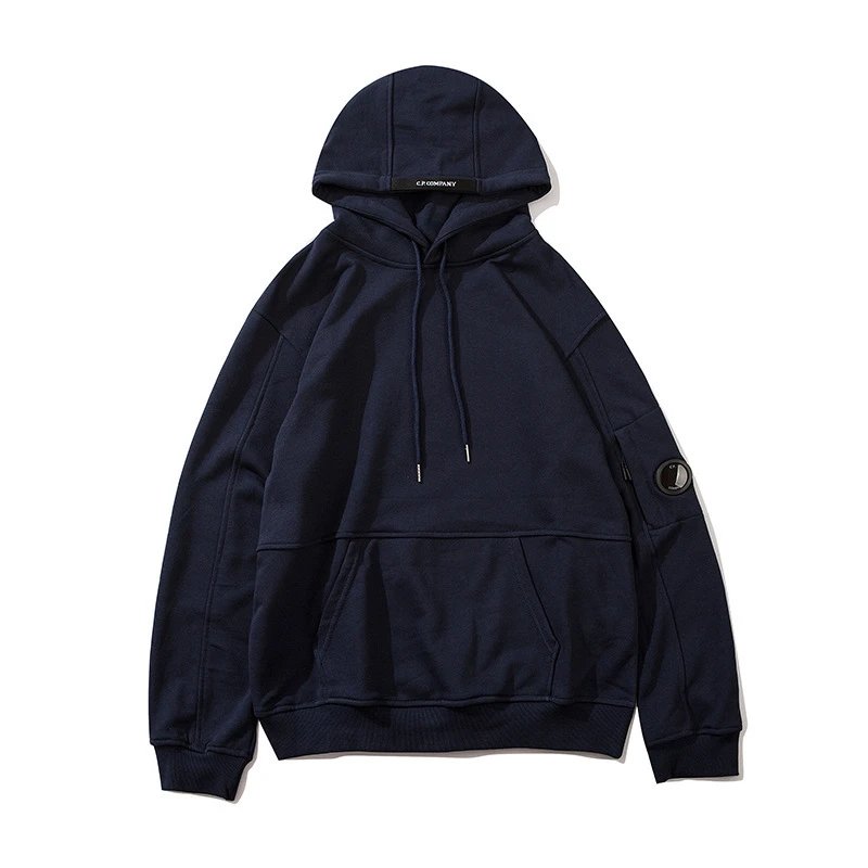 CP Company Hoodie Quality Autumn and Winter New Products CP Side Zipper Lens Terry Fabric Hooded Pullover Lining Coat