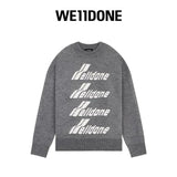 We11done Sweater Top Version Neutral Classic Letters for Men and Women logo Printed Stacking Knitted Long Sleeve Sweater