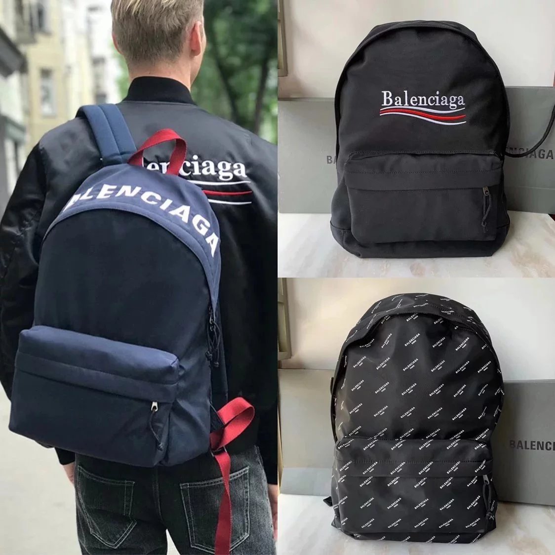 Balenciaga Bag Top version 【**】New Backpack Waterproof Cloth Leisure Backpack Men Backpack Women Backpack Sports Bag Travel Bag Men's and Women's Bags Luggage Bag Nylon Cloth Leisure Backpack School Bag