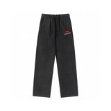 Balenciaga Sweatpants Washed and Worn M Label LOGO Embroidered Straight-Leg Sweatpants Sports Pants Autumn Unisex Long Pants Drawstring Winter Loose Plus Size Casual Pants High Waist